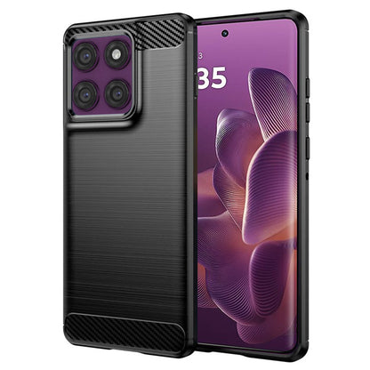 Custodia per Motorola Edge 60 Pro, Techsuit, Carbonio, Nera