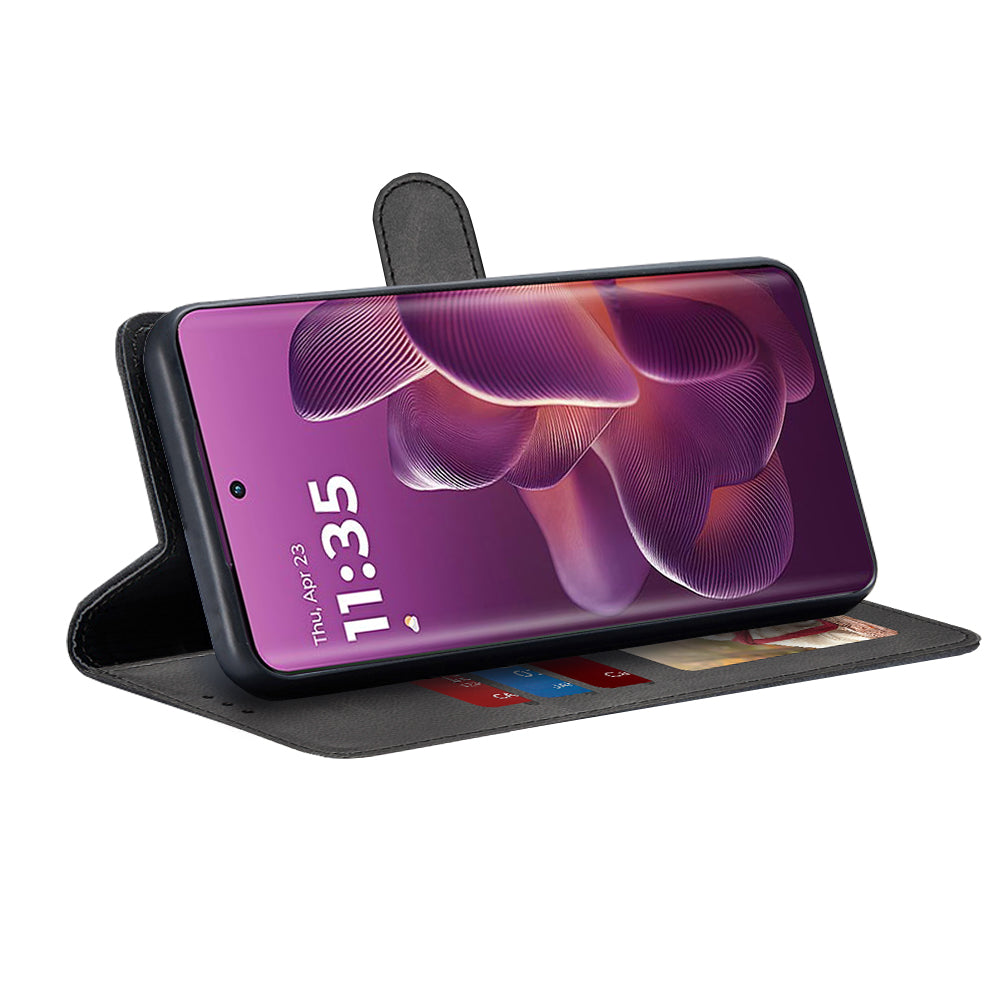 Custodia per Motorola Edge 60 Pro, Techsuit, Diary Book, Nera