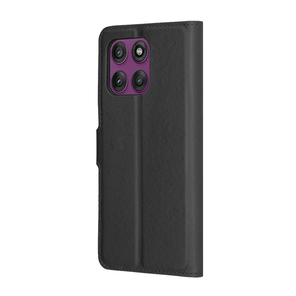 Custodia per Motorola Edge 60 Pro, Techsuit, Leather Folio, Nera