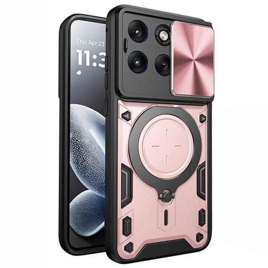 Custodia per Motorola Edge 70 Fusion, Techsuit, CamGuard Pro, Rosa Dorato