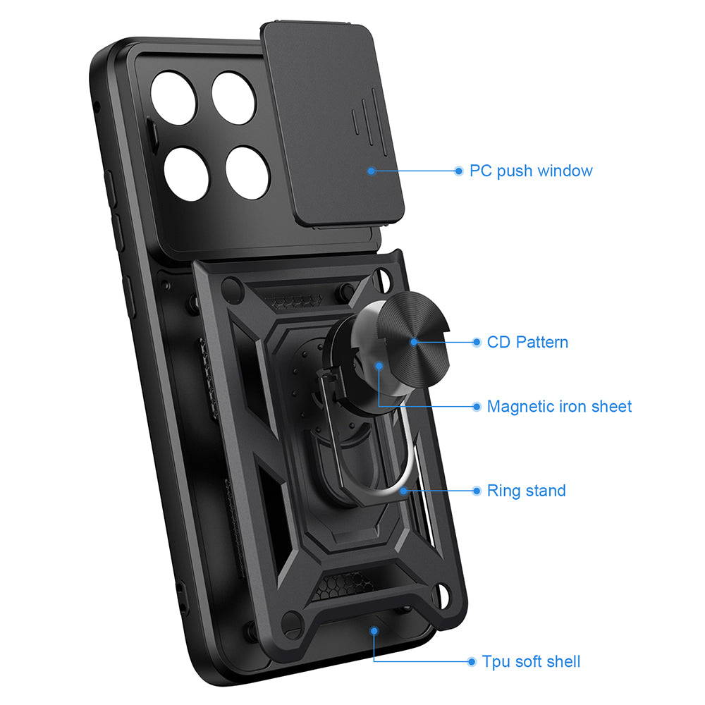 Custodia per Motorola Edge 70 Fusion, Techsuit, CamShield, Dorata