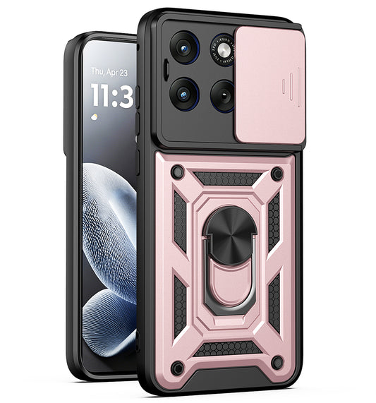 Custodia per Motorola Edge 70 Fusion, Techsuit, CamShield, Rosa Oro