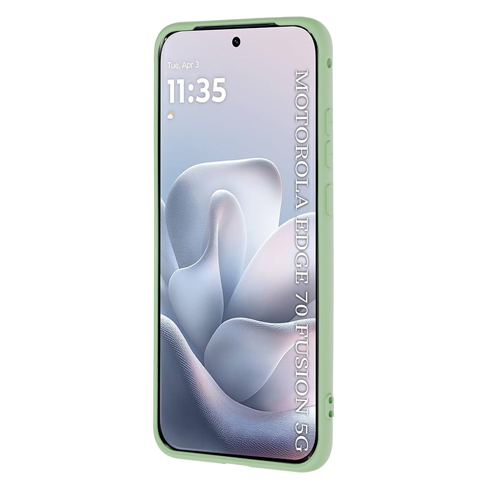 Custodia per Motorola Edge 70 Fusion, Techsuit, SoftFlex, Verde Chiaro