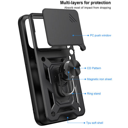 Custodia per Motorola Edge 70 Pro, Techsuit, CamShield, Blu