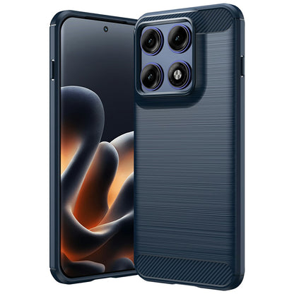 Custodia per Motorola Edge 70 Pro, Techsuit, Carbonio, Blu