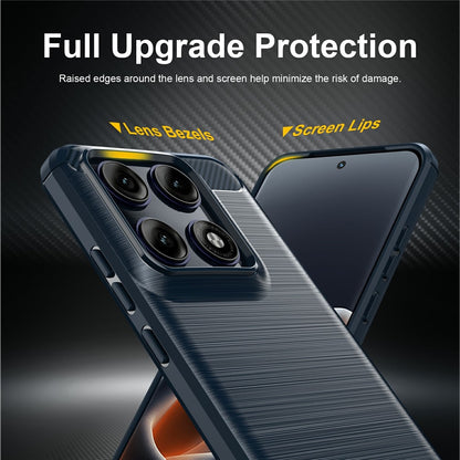 Custodia per Motorola Edge 70 Pro, Techsuit, Carbonio, Blu