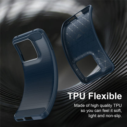 Custodia per Motorola Edge 70 Pro, Techsuit, Carbonio, Blu