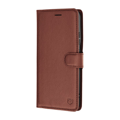 Case for Motorola Edge 70 Pro, Techsuit, Leather Folio, Brown