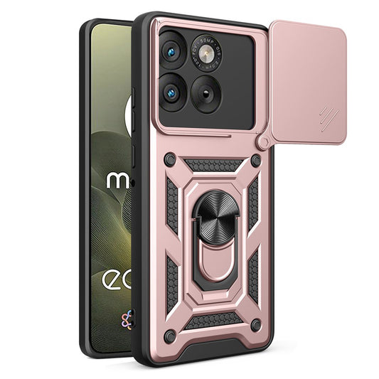 Custodia per Motorola Edge 70, Techsuit, CamShield, Rosa Dorato