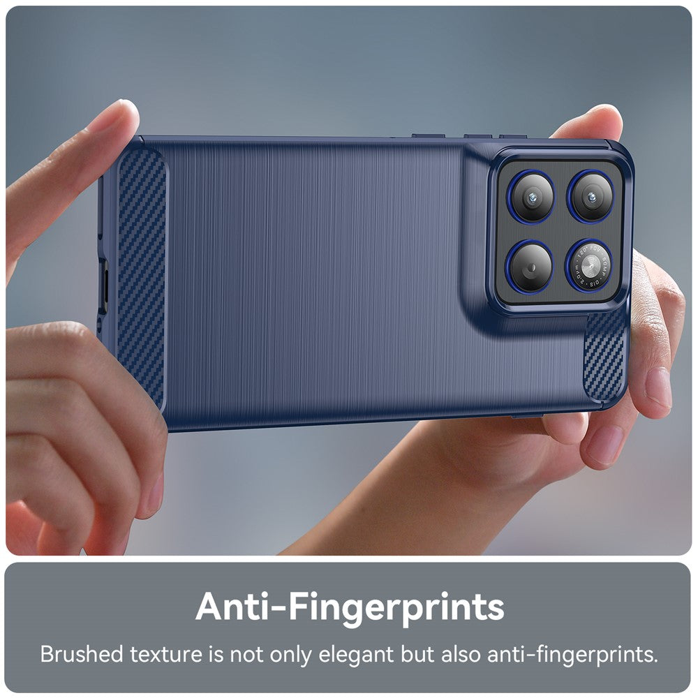 Custodia per Motorola Edge 70, Techsuit, Carbonio, Blu