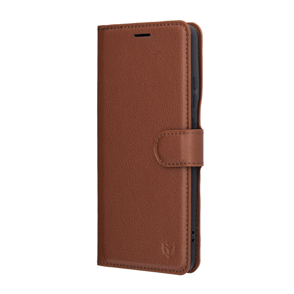 Custodia per Motorola Edge 70, Techsuit, Leather Folio, Marrone