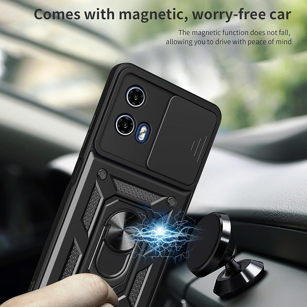 Custodia per Motorola Moto G15 / G15 Power, Techsuit, CamShield, Nera