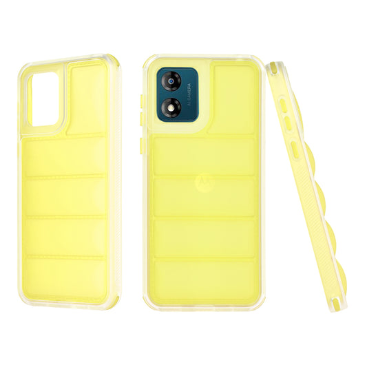 Custodia per Motorola Moto E13, Techsuit, Wave Shield, Gialla