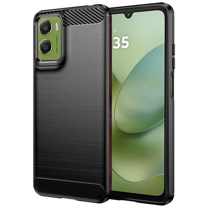 Custodia per Motorola Moto G06 Power / G06, Techsuit, Carbonio, Nera
