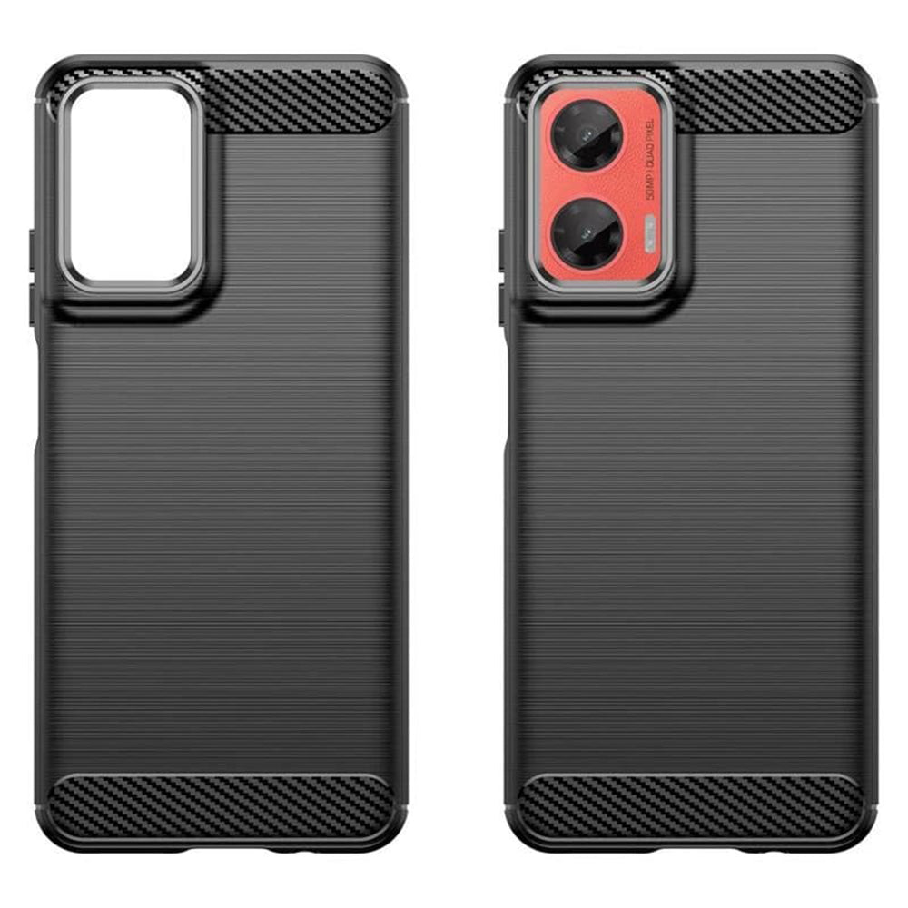 Custodia per Motorola Moto G06 Power / G06, Techsuit, Carbonio, Nera
