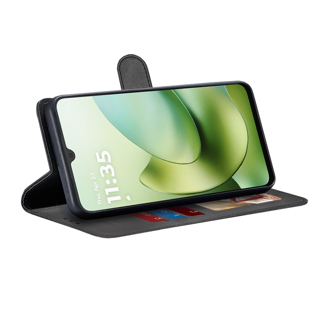 Custodia per Motorola Moto G06, Techsuit, Diary Book, Nera