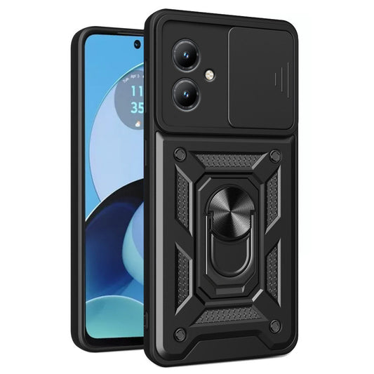 Custodia per Motorola Moto G14, Techsuit, CamShield, Nera