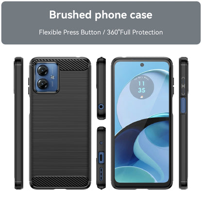 Custodia per Motorola Moto G14, Techsuit, Carbonio, Nera