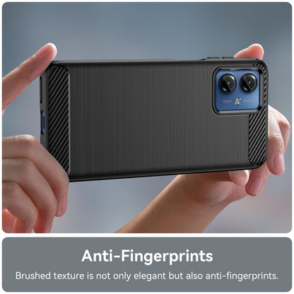 Custodia per Motorola Moto G14, Techsuit, Carbonio, Nera