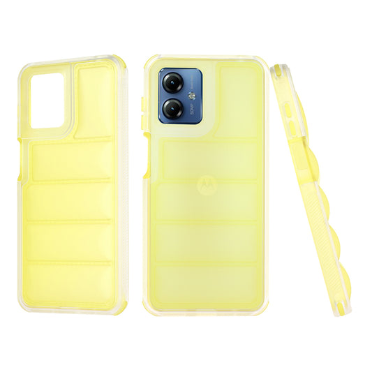 Custodia per Motorola Moto G14, Techsuit, Wave Shield, Gialla