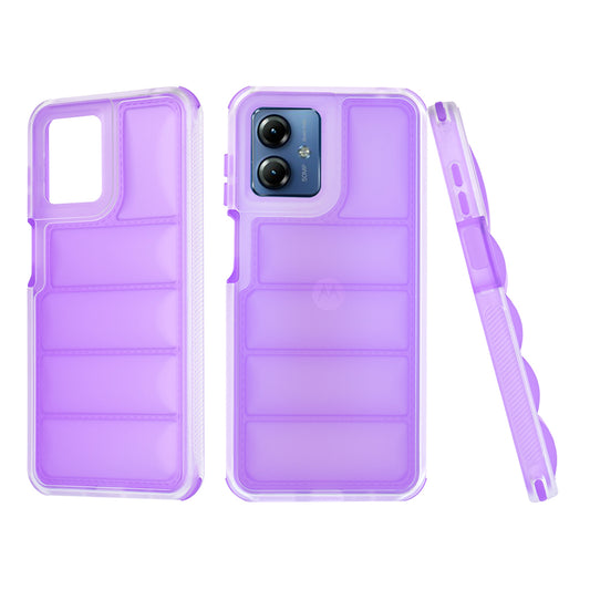 Custodia per Motorola Moto G14, Techsuit, Wave Shield, Viola