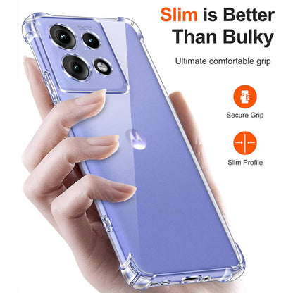 Custodia per Motorola Moto G15 / G15 Power, Techsuit, Shockproof Clear, Trasparente