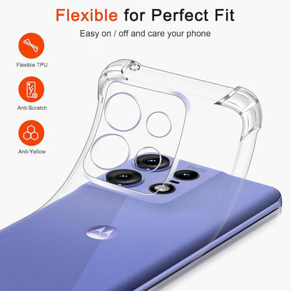 Custodia per Motorola Moto G15 / G15 Power, Techsuit, Shockproof Clear, Trasparente
