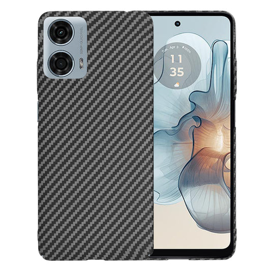 Custodia per Motorola Moto G24 Power, Techsuit, Carbonite FiberShell, Nera
