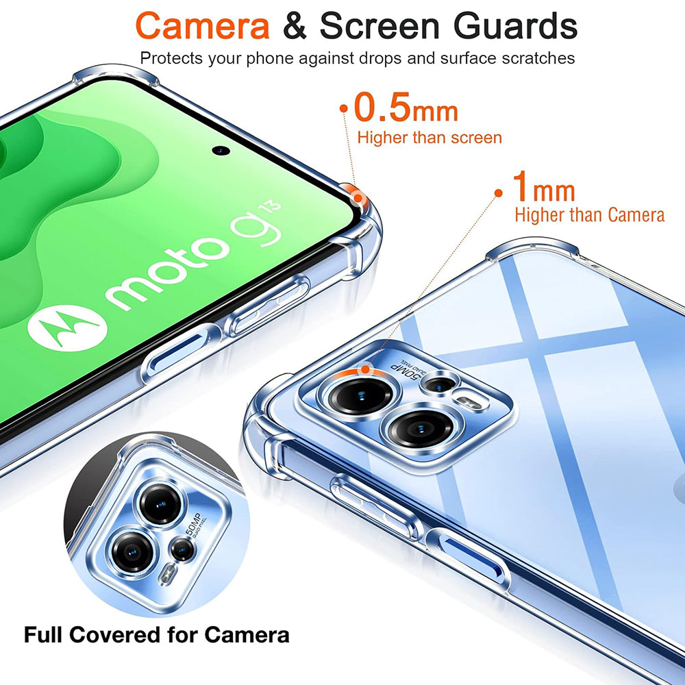 Custodia per Motorola Moto G24 Power, Techsuit, Shockproof Clear, Trasparente