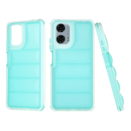 Custodia per Motorola Moto G24 Power, Techsuit, Wave Shield, Turchese