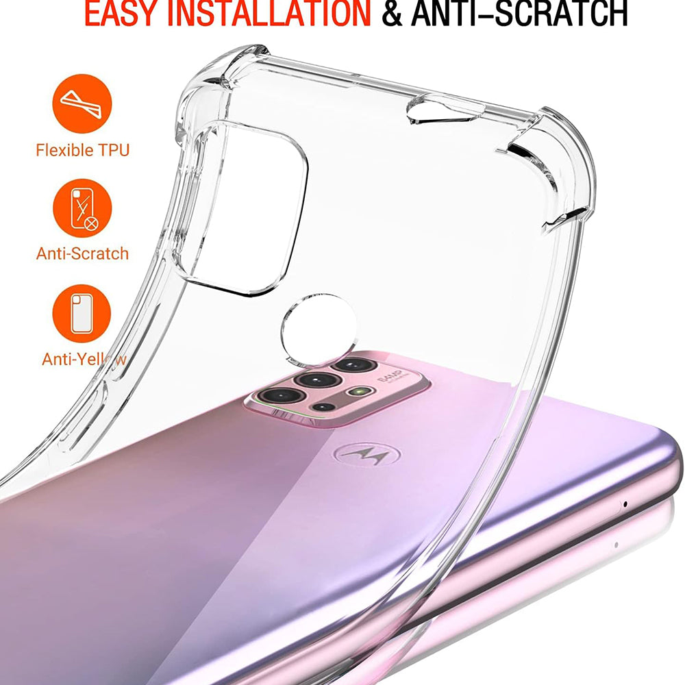 Custodia per Motorola Moto G30 / G20 / G10, Techsuit, Shockproof Clear, Trasparente
