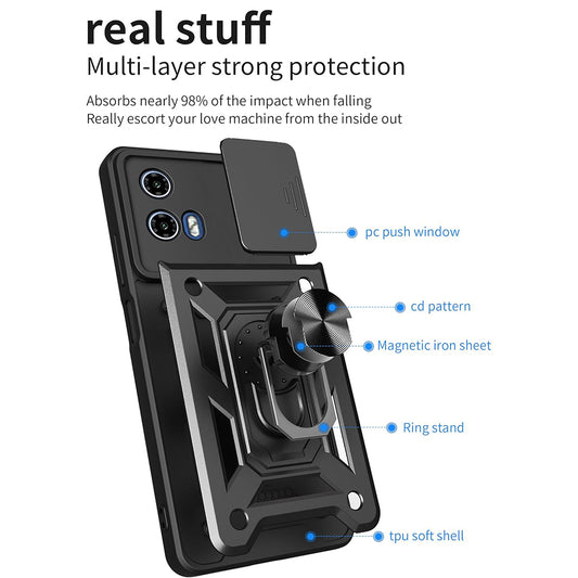 Custodia per Motorola Moto G31 / G41, Techsuit, CamShield, Nera