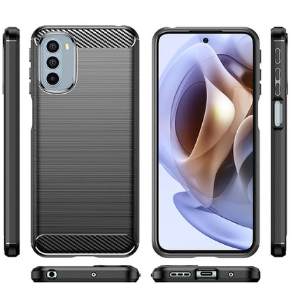 Custodia per Motorola Moto G31 / G41, Techsuit, Carbonio, Nera
