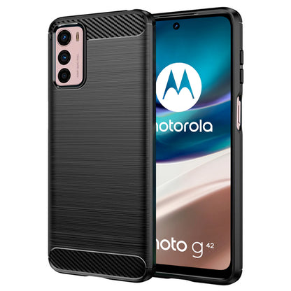 Custodia per Motorola Moto G42, Techsuit, Carbonio, Nera