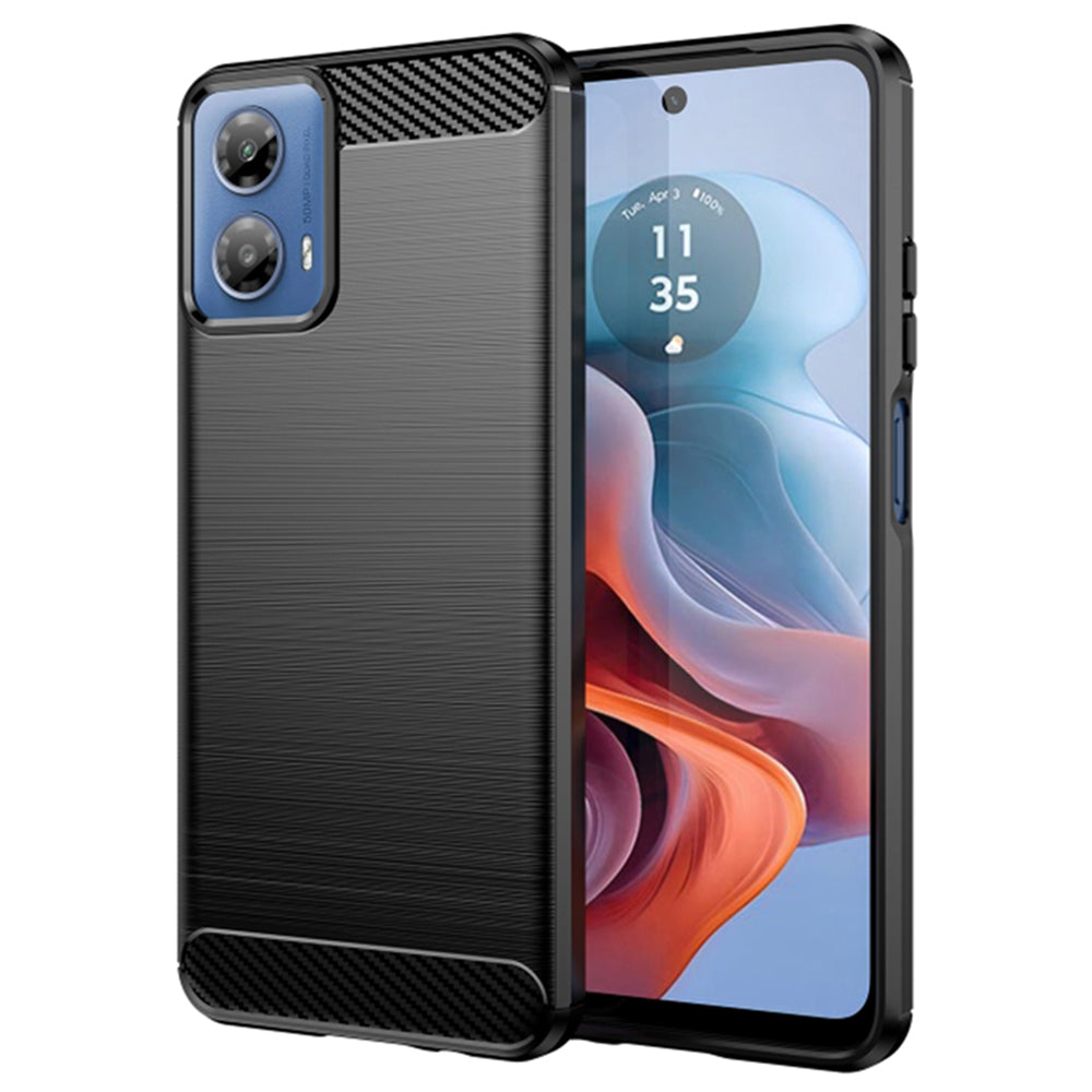 Custodia per Motorola Moto G45 / G34, Techsuit, Carbonio, Nera