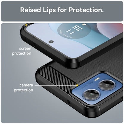 Custodia per Motorola Moto G45 / G34, Techsuit, Carbonio, Nera