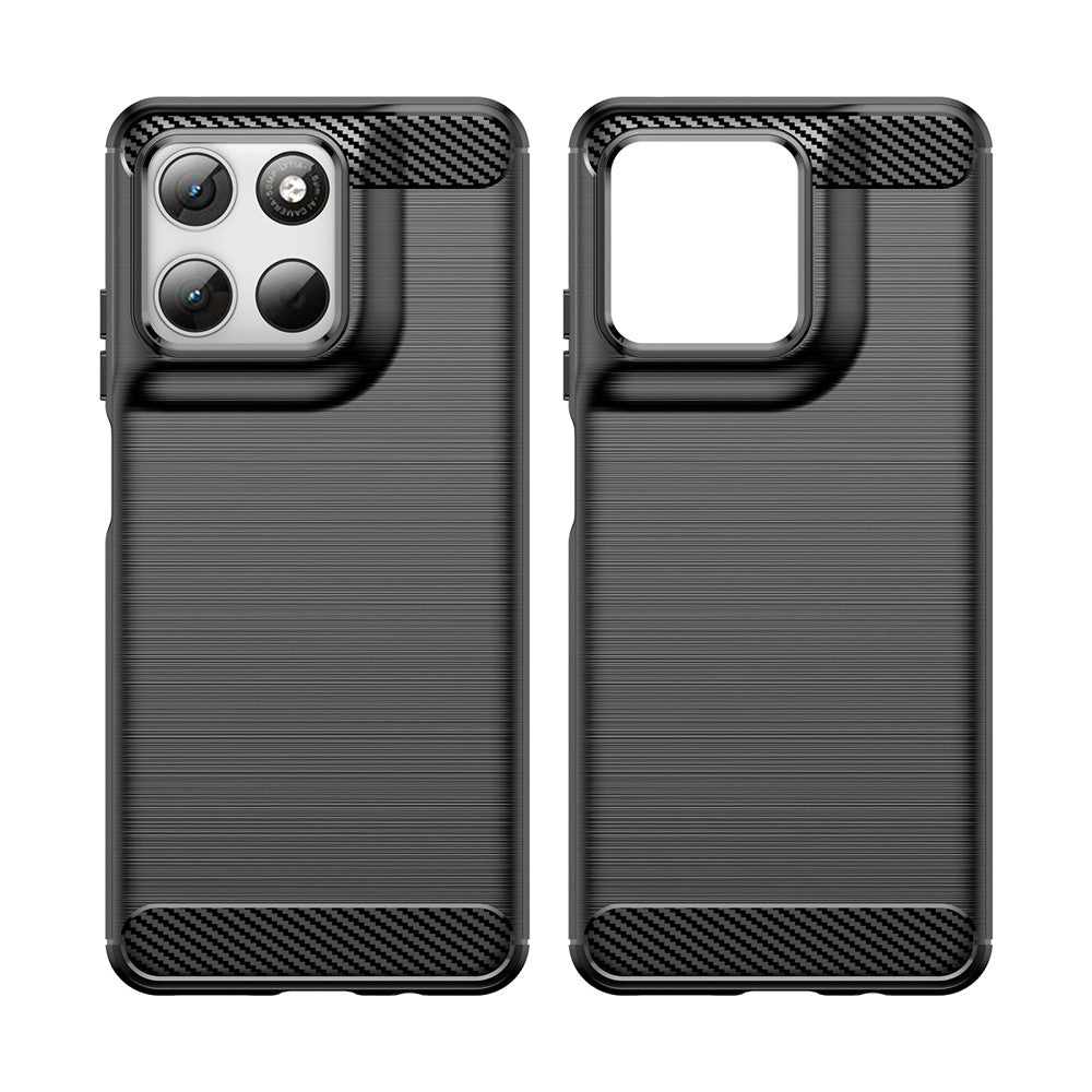 Custodia per Motorola Moto G47 / G37 Power / G37 / G67 Power / G57 Power, Techsuit, Carbonio, Nera