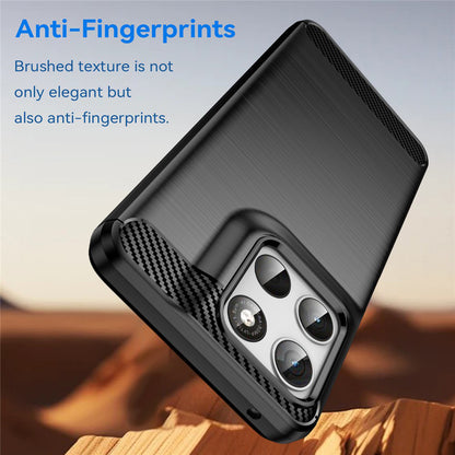Custodia per Motorola Moto G47 / G37 Power / G37 / G67 Power / G57 Power, Techsuit, Carbonio, Nera