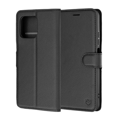 Custodia per Motorola Moto G47 / G37 Power / G37, Techsuit, Leather Folio, Nera