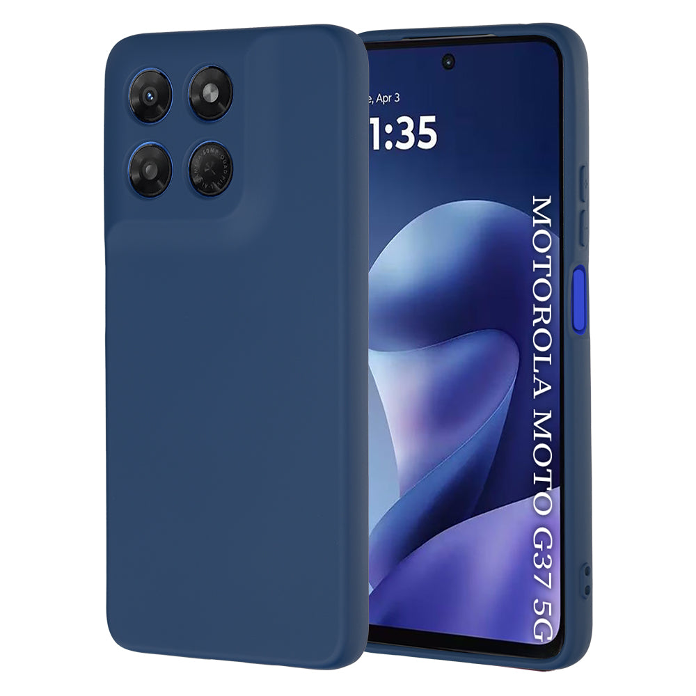 Custodia per Motorola Moto G47 / G37 Power / G37, Techsuit, SoftFlex, Blu scuro
