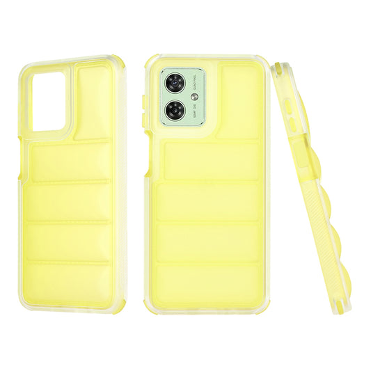 Custodia per Motorola Moto G54, Techsuit, Wave Shield, Gialla