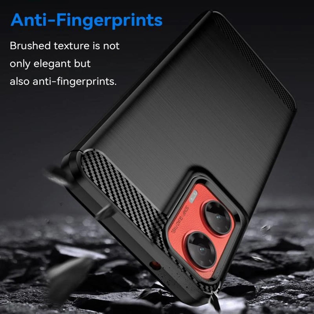 Case for Motorola Moto G55, Techsuit, Carbon, Black