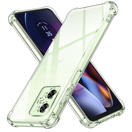 Custodia per Motorola Moto G55, Techsuit, Shockproof Clear, Trasparente