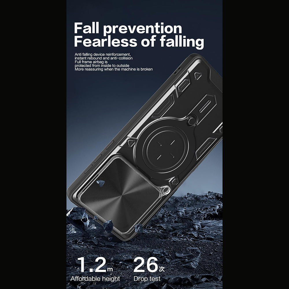 Case for Motorola Moto G67 Power / G57 Power, Techsuit, CamGuard Pro, Black