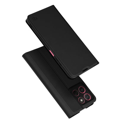 Case for Motorola Moto G67 Power / G57 Power, Techsuit, Magskin Book, Black