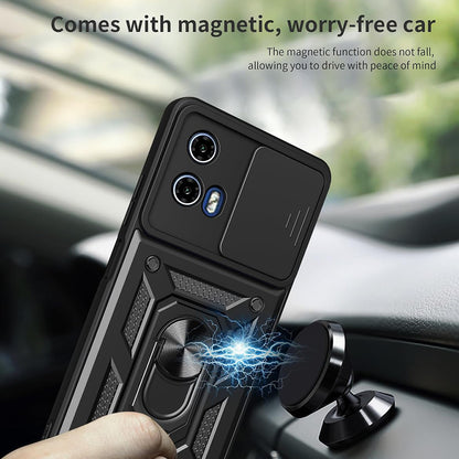 Custodia per Motorola Moto G71 5G, Techsuit, CamShield, Nera
