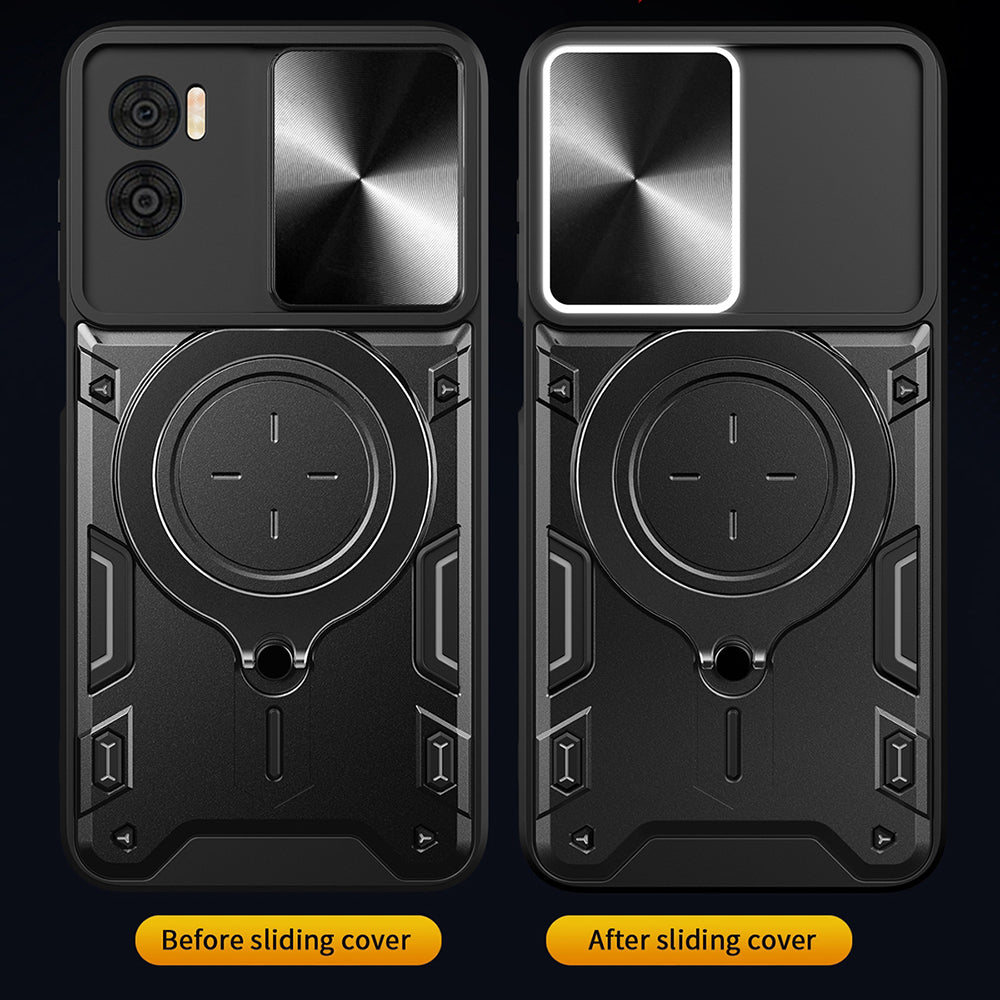 Custodia per Motorola Moto G72, Techsuit, CamGuard Pro, Nera