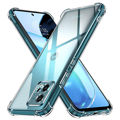 Custodia per Motorola Moto G72, Techsuit, Shockproof Clear, Trasparente