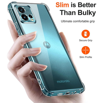 Custodia per Motorola Moto G72, Techsuit, Shockproof Clear, Trasparente