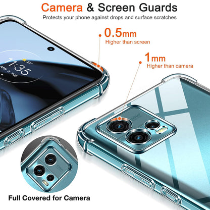 Custodia per Motorola Moto G72, Techsuit, Shockproof Clear, Trasparente